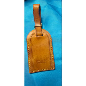 Louis Vuitton Tan Vachetta Leather Luggage Tag One Size GUC